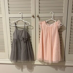 H&M Girls Dresses, Pink and Gray, Set of 2, sz. 2-3
